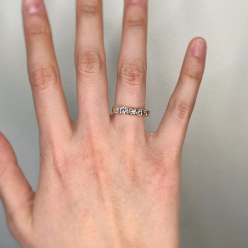 Bague 53 Demi Alliance - Or & Diamants 58 Facettes 250098R