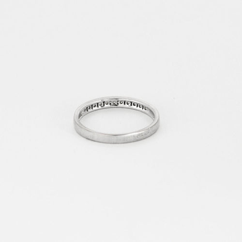 Bague 47,5 Demi-Alliance or blanc et diamants 58 Facettes PER1307