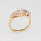 Bague 54 Bague d'anniversaire vintage en or jaune 14 carats, taille 7, sertie de 5 diamants (1,40 ct au total). 58 Facettes G14065