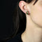 Boucles d'oreilles Puces d'oreilles d'occasion émeraudes diamants or jaune 58 Facettes 24-332A