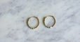 Boucles d'oreilles Créoles émeraudes or jaune 58 Facettes