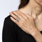 Bague Bague large en platine Art Déco vintage des années 1920 avec diamants, taille 5,25, bijoux d'éternité 58 Facettes G13595