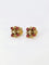Boucles d'oreilles Boucles d'oreilles anciennes Napoleon III or jaune rubis perles 58 Facettes J537