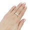 Bague 55 Alliance tour complet or blanc, diamants. 58 Facettes 33767