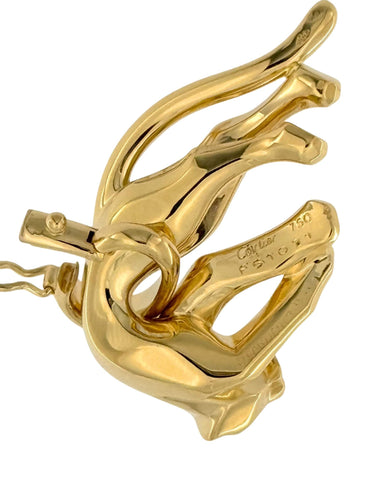 Pendentif Cartier Pendentif Panthère suspendu en or jaune 18 carats 58 Facettes