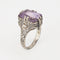 Bague Bague Art Déco Vintage Améthyste Filigrane Or Blanc 18 carats Taille 5.5 Bijoux Fins 58 Facettes G6838