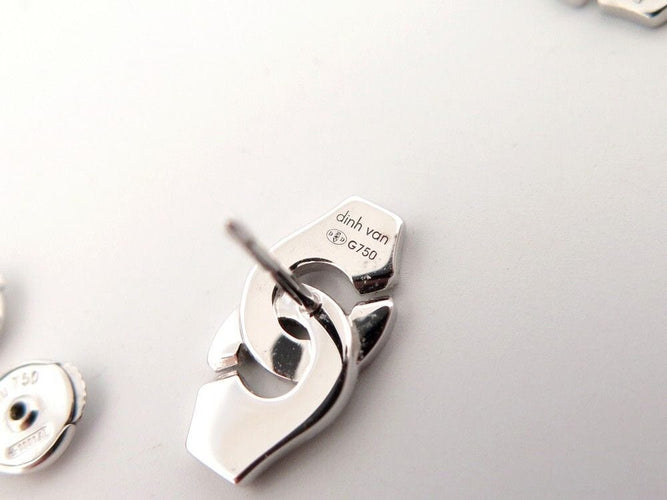 Boucles d'oreilles boucles d'oreilles DINH VAN menottes r8 or blanc diamants 58 Facettes 259755