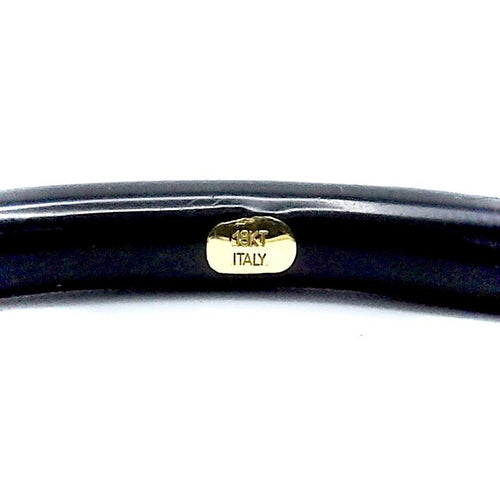 Bracelet SOHO 18K Gold Black Enamel Calligraphic Stripe Bangle Bracelet 58 Facettes