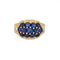 Bague 53.5 Bague vintage en or jaune avec saphir cabochon et diamant 58 Facettes G14083