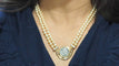 Collier Collier pièce de constance II, perle de culture et diamants en or jaune 58 Facettes 33012
