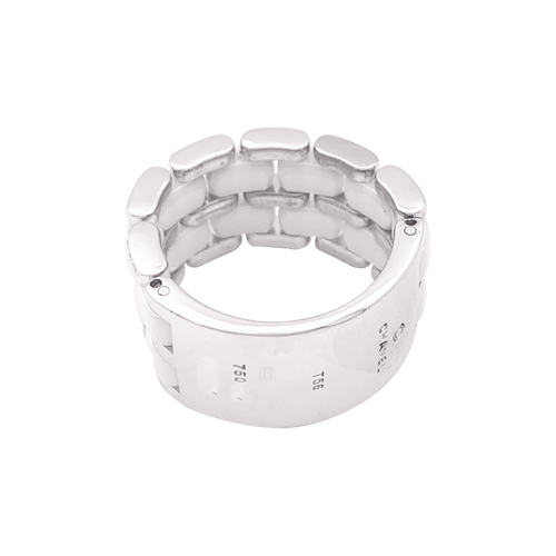 Bague 56 Bague Chanel, "Ultra", or blanc, céramique blanche et diamants. 58 Facettes 34296
