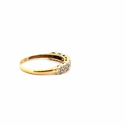 Bague 55 Alliance Demi-Tour Or Jaune & Diamants 58 Facettes 27-GS33943-2