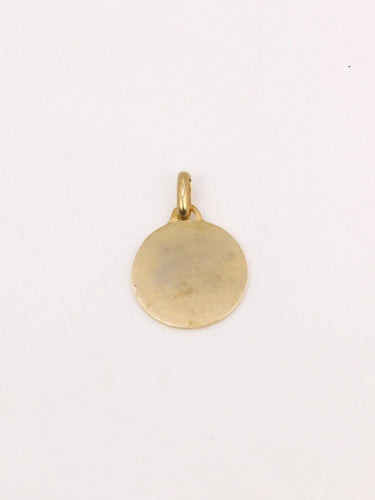 Pendentif AUGIS - Médaille amour ronde or jaune diamant rubis 58 Facettes J505