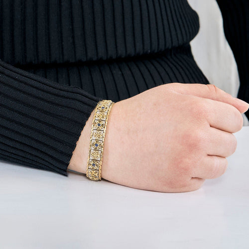 Bracelet Bracelet souple or jaune et blanc 58 Facettes LIS1986