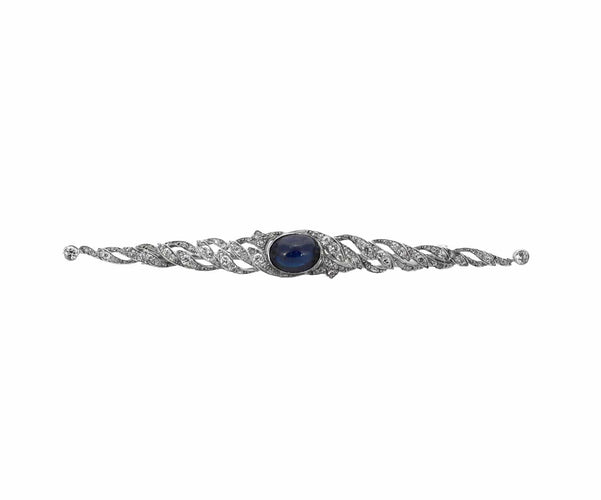 Broche Broche platine et saphir 58 Facettes BO/230038 STA