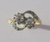 Bague 51.5 Bague Toi et Moi ancienne en or jaune 18k et platine, diamants 58 Facettes
