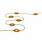 Collier Collier à maillons ovales en or et verre ambré sculpté 58 Facettes 10027