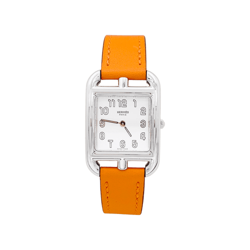 Montre Montre Hermès, "Cape Cod", acier sur cuir. 58 Facettes 34298