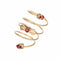 Bague Bague vintage en or jaune 10 carats avec saphir orange et anneau large de 6,5 mm 58 Facettes G12490