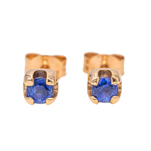 Boucles d'oreilles Boucles d'oreilles Puces Or rose Saphir 58 Facettes 3089047CN