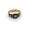 Bague 18K Gold Early Victorian Diamond Trilogy Ring with Blue Enamel Details 58 Facettes