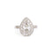 Bague 52 Bague Diamants Poire 1.90 Carats Platine Or Gris 18 Carats 58 Facettes BD213