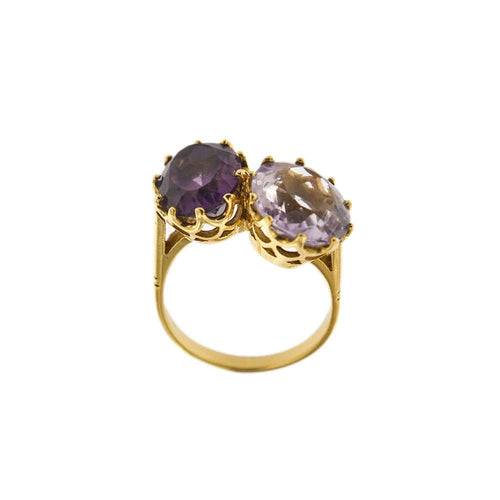 Bague 62 Bague Toi & Moi améthystes 58 Facettes 30179