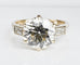 Bague Bague or jaune, diamant 4,17 carats et diamants baguettes 58 Facettes AB418