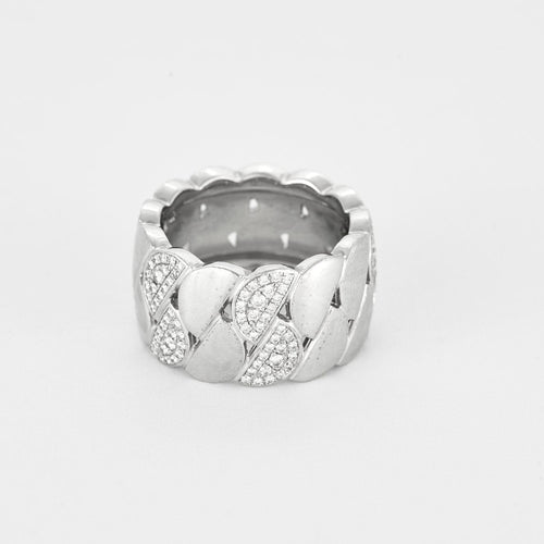 Bague 59 Cartier La Dona - Bague XL en or blanc sertie de diamants 58 Facettes LP1091