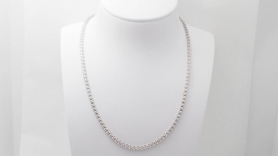 Collier 44.5 Collier rivière en or blanc et diamants 58 Facettes 32532