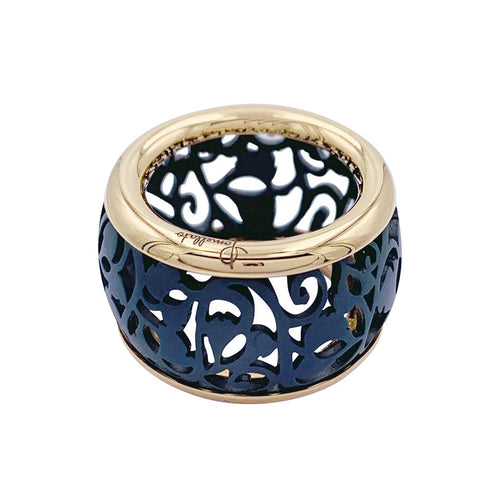 49 Bague Pomellato, "Arabesque", or rose, titane. 58 Facettes 33169