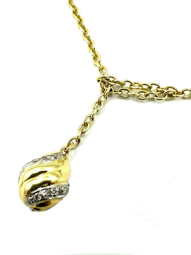 Collier CARTIER. Collier vintage or jaune et diamants 58 Facettes