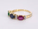 Bague Bague en or avec diamants et saphir, rubis, émeraude 58 Facettes 2129
