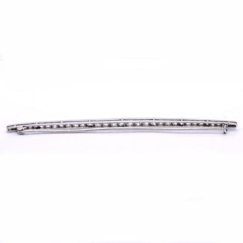 Broche Longue broche barrette platine et diamants 58 Facettes 31