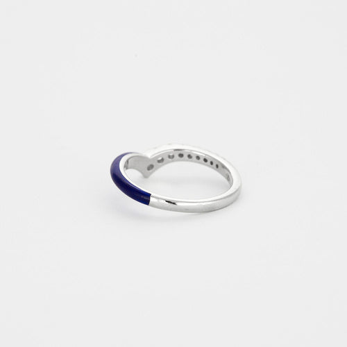 Bague 54 Bague or blanc et céramique bleu 58 Facettes 3131755