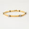 Bracelet Bracelet moderniste en or jaune et gris, et diamants 58 Facettes MEA43045