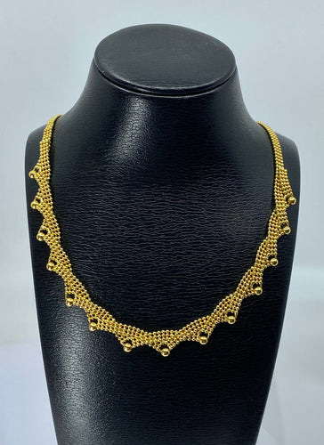 Collier Collier en or jaune 18 carats à décor de petites boules 58 Facettes AB528