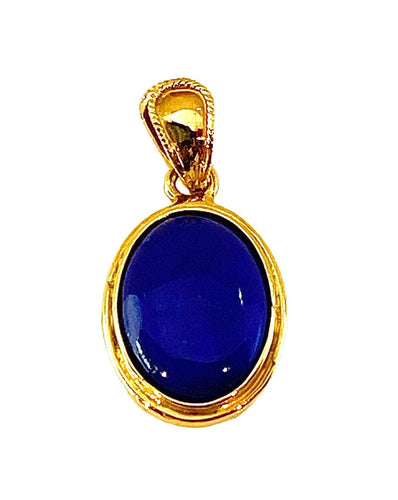 Pendentif Pendentif en or jaune 18 carats et cabochon lapis lazuli 58 Facettes AB552