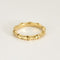 Bague 47 Alliance en or jaune à motif de bambou 58 Facettes SMA0260