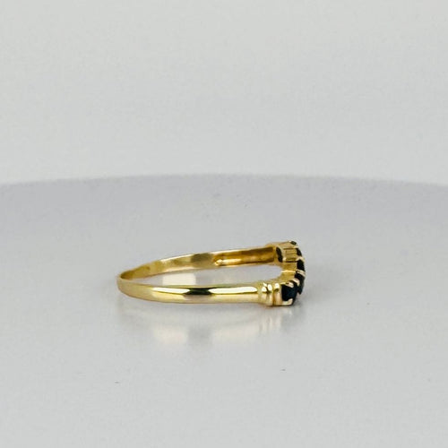 Bague Bague vintage ornée de saphirs bleus 58 Facettes 2505009