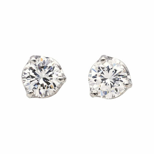 Boucles d'oreilles Boucles d'oreilles Puces Or blanc Diamant 58 Facettes 3904855CN