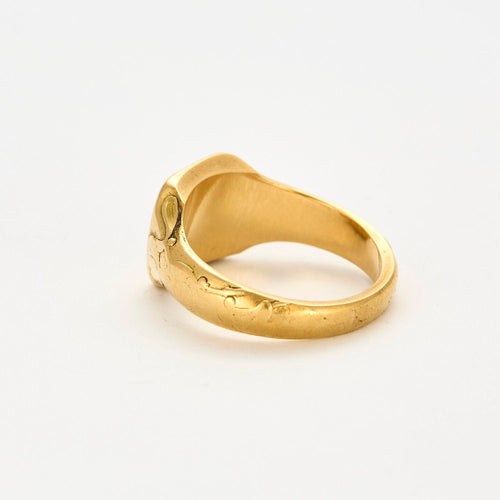 Bague 63 Bague Chevalière Ancienne Or 58 Facettes