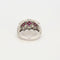 Bague 54 Bague Jonc Or Blanc Nacre et Rubis 58 Facettes
