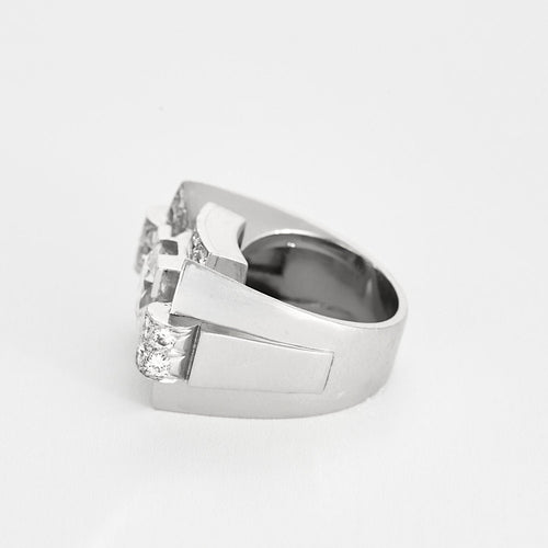 Bague 50 Spectaculaire Bague Art Déco en platine et diamant 2,54cts 58 Facettes 58FC7-1