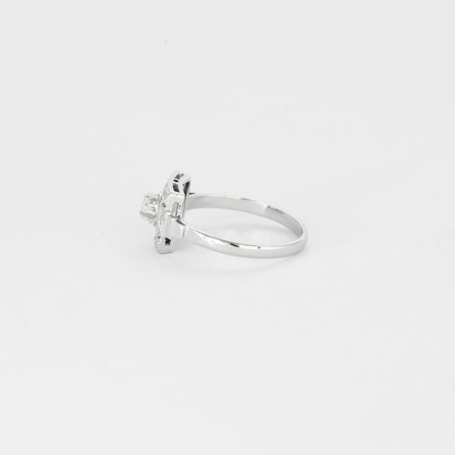 Bague Bague Art Déco en or blanc et diamants 58 Facettes