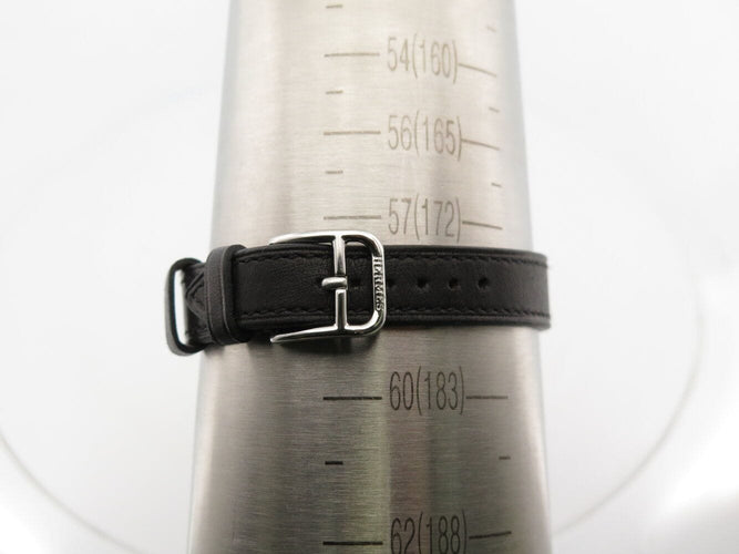 Montre montre HERMES cape cod pm cc1.210a quartz 33 mm en acier et cuir noir 58 Facettes 270891