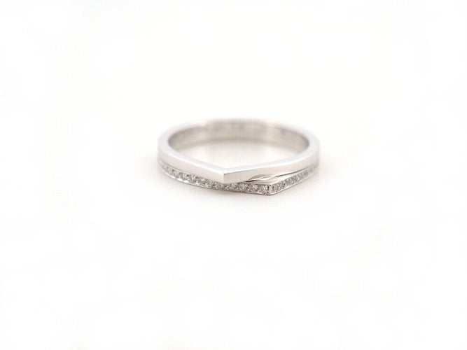 Bague 53 bague REPOSSI antifer 2 rangs raf2akwg00000 53 or blanc 18k diamants 58 Facettes 266114