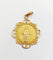 Pendentif Médaille religieuse Art Nouveau or rose et jaune Vierge Marie (circa 1917) 58 Facettes B01004