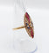 Bague 56 Bague marquise art deco or rose 18k diamant taille ancienne, diamants tailles roses, rubis et saphirs (circa 1920) 58 Facettes A05470