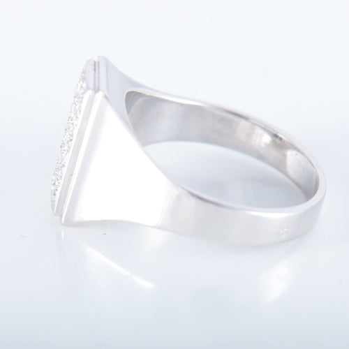 Bague 59 Bague Chevalière pavage Diamants 58 Facettes 8397